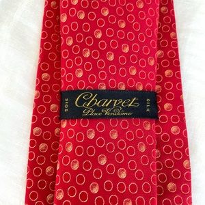 Charvet Silk Red Tie - dots